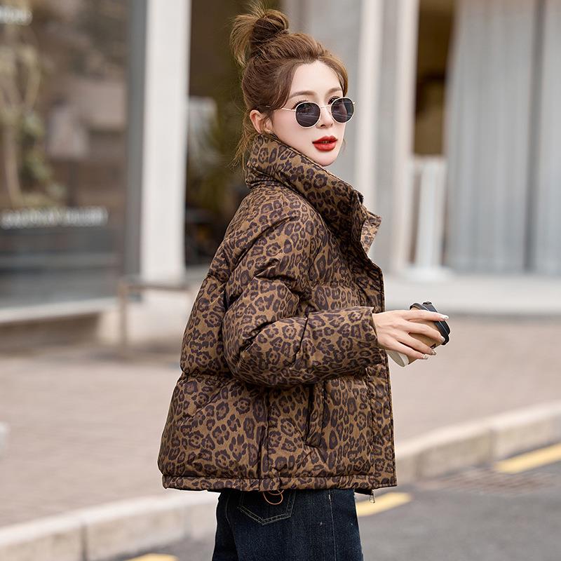 年ZLAN2557流行洋厚气时髦服爆款豹纹羽今绒女冬季新款白鸭绒加面