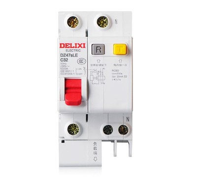 德力西漏电断路器 DZ47SLE-2P 16A 20A 25A 32A  63A 漏电开关