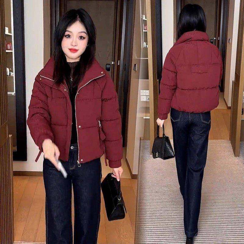 香港代购妈妈装时尚短款羽绒棉服女冬季新款洋气显瘦保暖棉袄外套