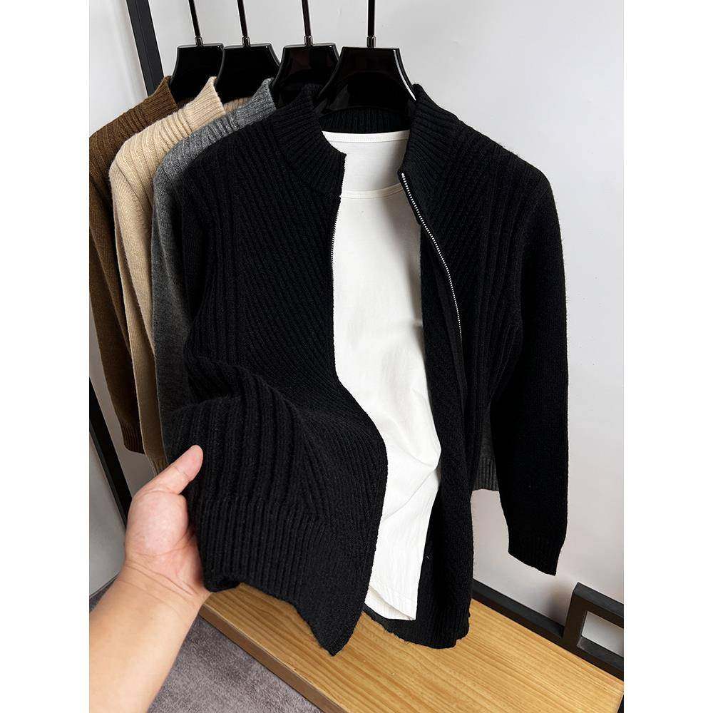 纽花纯色开衫男针织衫秋冬季厚款毛衣外套男立领夹克披肩春装线衣,男装,针织衫/毛衣,淘宝优惠券,粉丝福利购,淘宝优惠卷