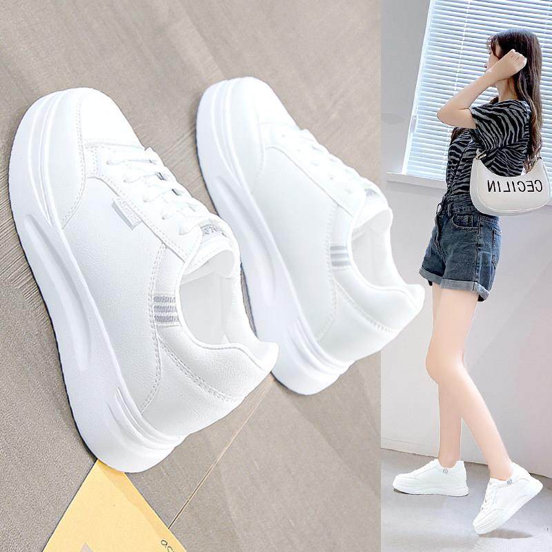 香港小白鞋女2024新款透气内增高女鞋真皮厚底百搭运动休闲板,女鞋,时尚休闲鞋,淘宝优惠券,粉丝福利购,淘宝优惠卷