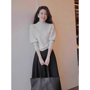 欧洲站秋季新款2025气质优雅知性针织上衣半身裙子职业女神套装裙