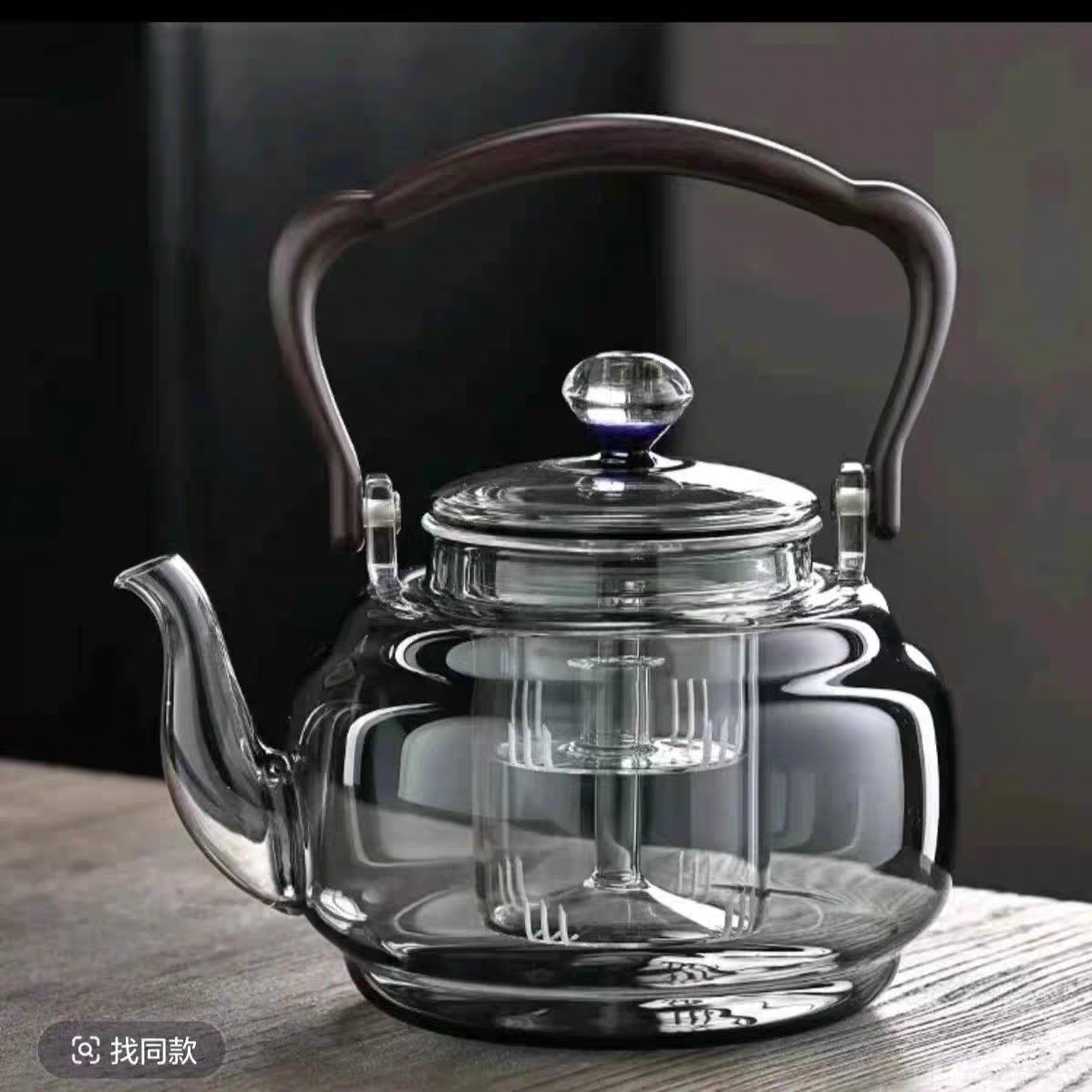 耐高温玻璃茶壶蒸煮一体泡茶器加厚款耐热围炉煮茶壶大容量提梁壶