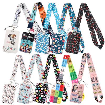 Grey Anatomy Lanyards for Key Nurse Doctor Neck Strap For Ca