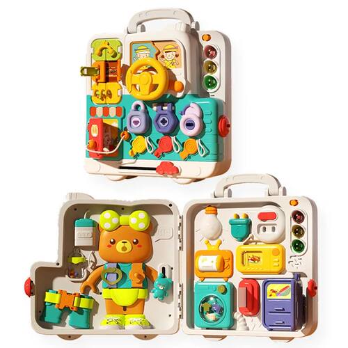 Baby Sensory Busy Board Montessori Toys Music Lights Switch