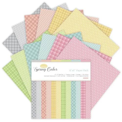 12 Sheets Spring Colors Craft Paper Pads Cutting Dies Art Ba