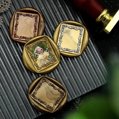 European Photo Frame Stamp Head Irregular Copper Head Retro