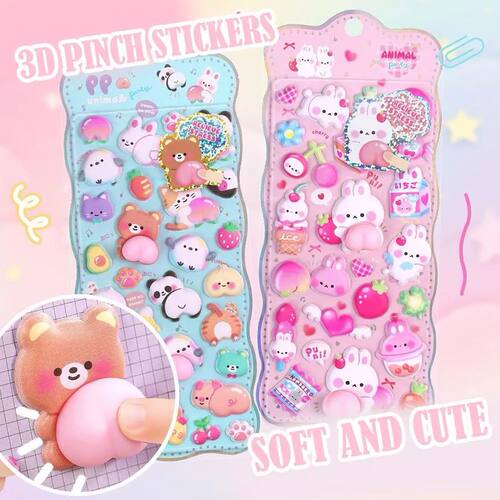 Kawaii Cartoon Soft Cute Little Rabbit 3D Pinching Relaxing