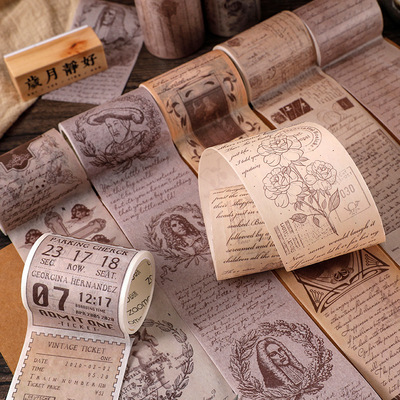 European Vintage Plant Washi Tape Stickers Junk Journal Ange