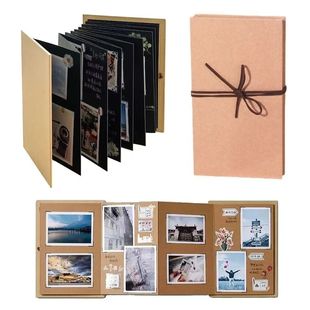 Folding Diy This Pages Kraft Album Accordion Photo Small