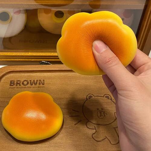 Squishy Caramel Color Cloud Bread Squeeze Toy Stress Relief
