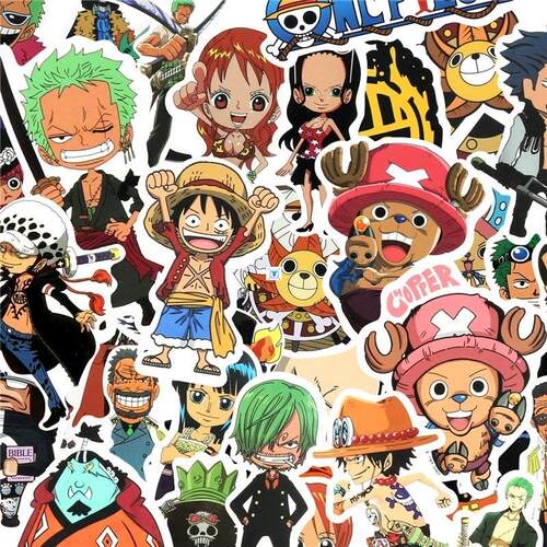 50pcs/set Anime ONE PIECE Luffy Cartoon PVC Stickers for