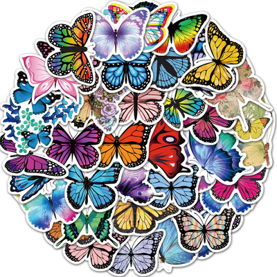 50pcs beautiful butterfly graffiti sticker luggage laptop st