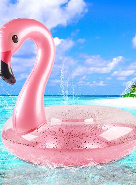 Flamingo Pool Float - Fun Beach Floaties, Inflatable Swimmin