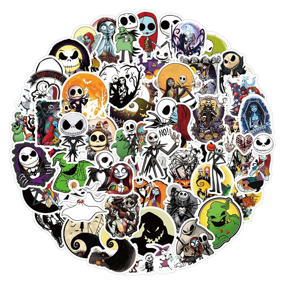 10/30/60pcs  The Nightmare Before Christmas Stickers Horror