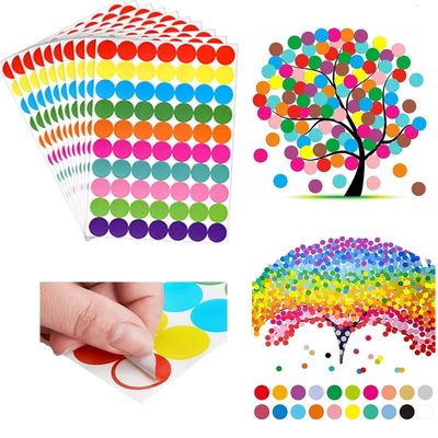 6mm 8mm 10mm 19mm 20mm 40mm Colored Dot Stickers Polka Circl
