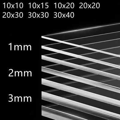 1/2/3Pcs 1/2/3mm Thickness Transparent Colorless Clear Acryl