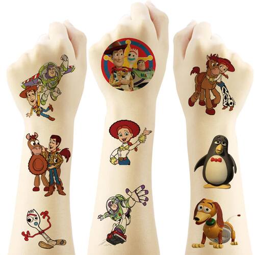 20pcs Cartoon  Toy Story Tattoo Stickers Buzz Lightyear Wood
