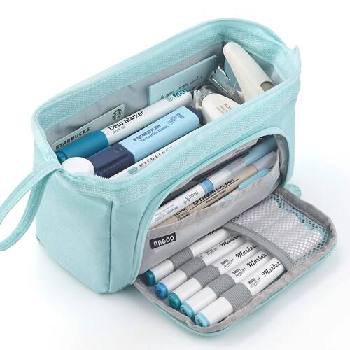 Kawaii Large Capacity Pencil Case Durable Canvas for Student