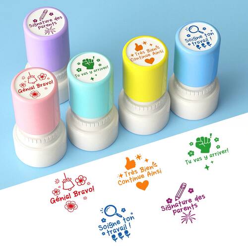 Color French Classroom Grading Teacher Stamps, Classroom Cor
