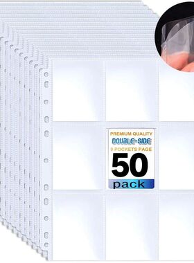 A4 Size 9 Pocket Trading Gaming Card Sleeves Double Side Sto