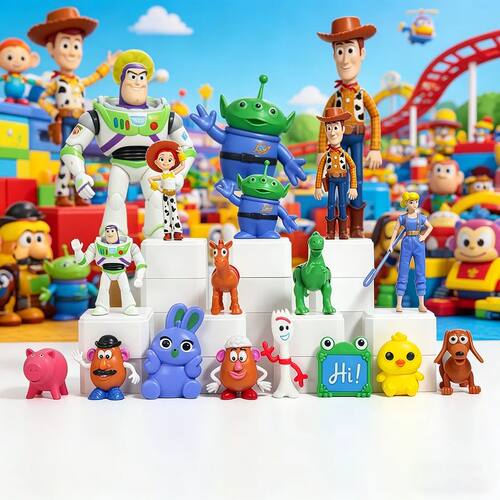 popular Random 1-24PCS Toy Story Blind Box Anime Woody Jessi