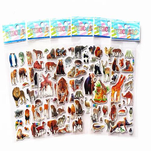 10pcs 3D Puffy Stickers Animals Bulk Stickers Scrapbook Deco