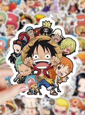 10/30/50pcs Classic Anime ONE PIECE Stickers Q Version Luffy