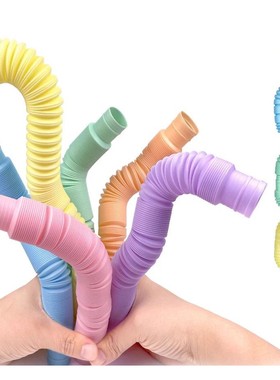6/12PCS Pop Tubes Sensory Toys Diameter 1.9cm Macaroon Teles