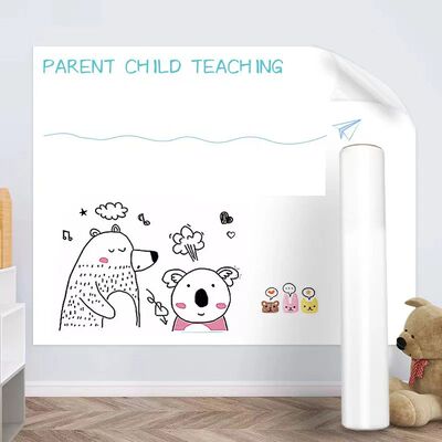Premium Whiteboard Wall Sticker Static Cling, No Adhesive No