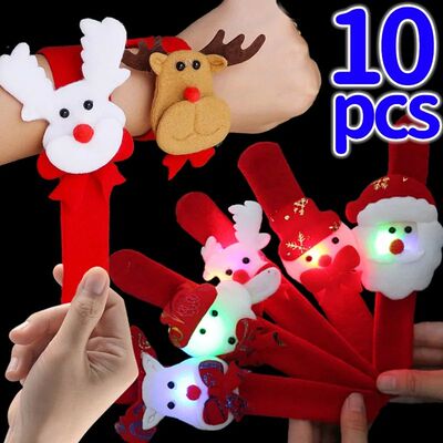 1/10Pcs Christmas Glowing Clap Bands Kids Toy Children New Y