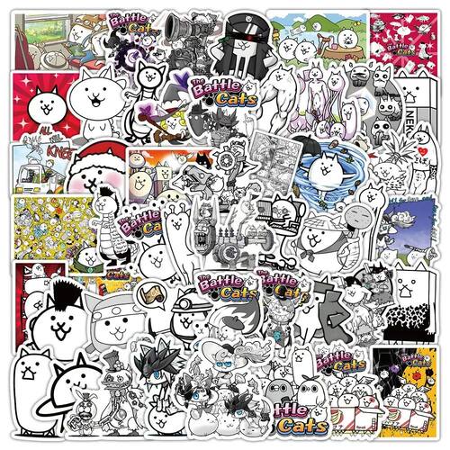 10/30/50PCS The Battle Cats Stickers Funny Cartoon Game Cat
