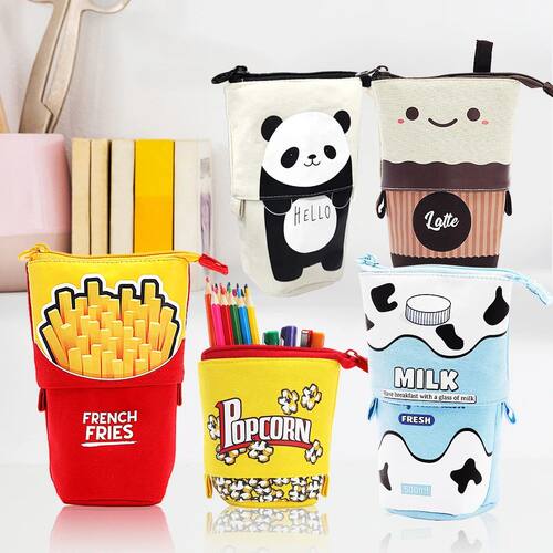 Standing Pencil Case, Telescopic Pencil Holder, Kawaii Stand