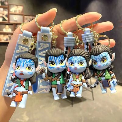 New  Avatar Keychain Cartoon Key Ring Car Key Holde Backpack