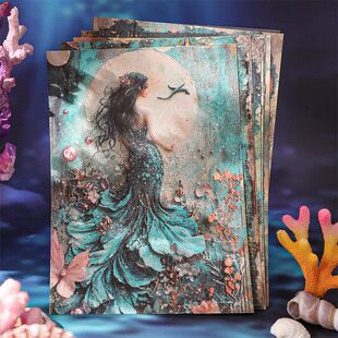 30Pcs Mermaid Diary Series Scrapbooking Paper Material Perfe