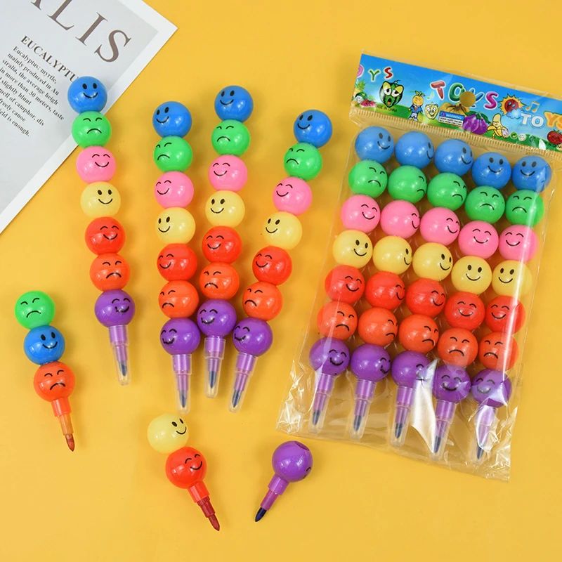 5/10Pcs Lollipop Building Block Crayon Pencil Painting Pen K