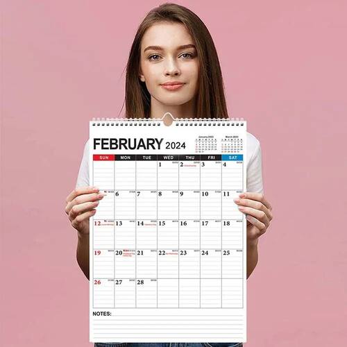 Daily Planner 2024 Wall Calendar Agenda Organizer Office Sta