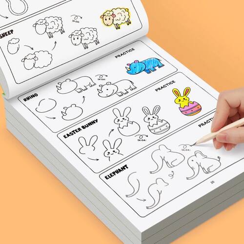 96 Animal Themes Interactive Activity Book on How To Draw An
