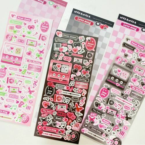 SCRAPBOOK Music Decorative STICKER DIY Phone Luggage Motorcy