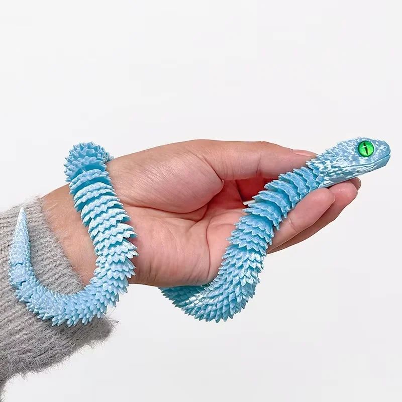 3D Printed Snake Luminous Movable Joint Simulation Snake Fig