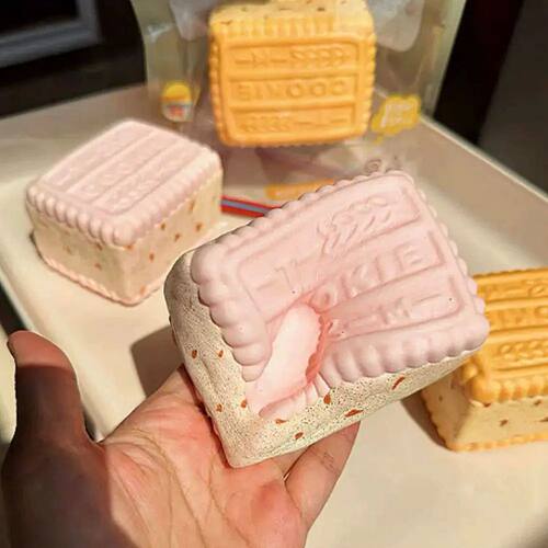 Sandwich Cookie Squishy Toy Slow Rising Butter Cookie Stress