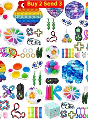 TOP 114 Fidget Toys Pack Anti Stress Toy Set Marble Relief