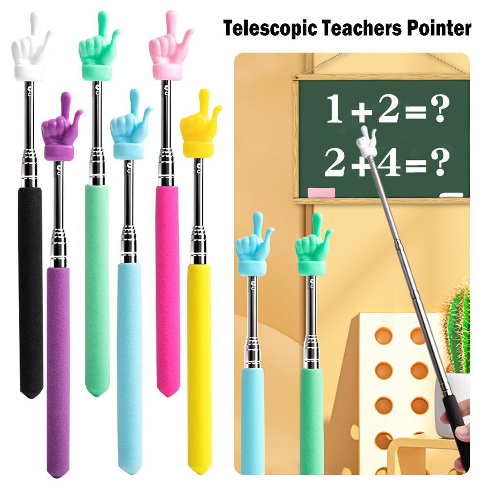 Retractable Teacher Pointer Finger Design StainlessSteel Tel
