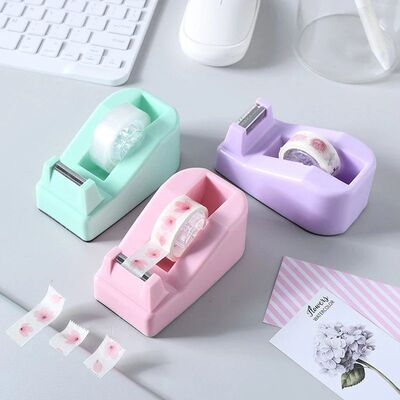 Large Tape Cutter Macaron-colored Desktop Plastic Tape Holde