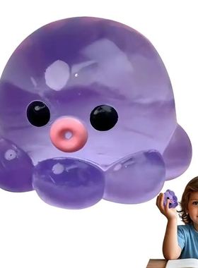 Octopus Squeeze Fidget Toy Rubber Clear Crystal Octopus Hand