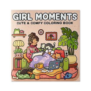 Girl Moments: Coloring Book for Adults and Teens Featuring C