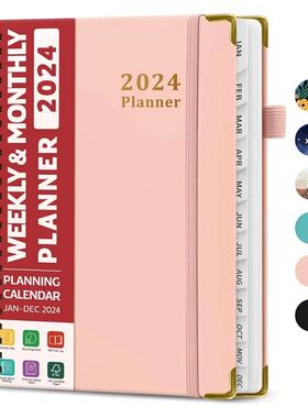 2024 Planner - Weekly And Monthly Planner Spiral Bound, Jan