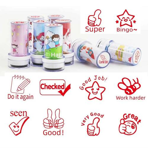1Pc English Commentary Stamp School Student Encouragement Se