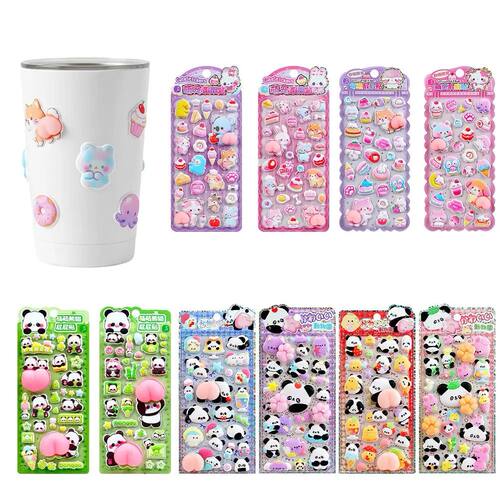1PC Kawaii Pet Butt Sticker Soft Pinched Happy Buttocks Stic