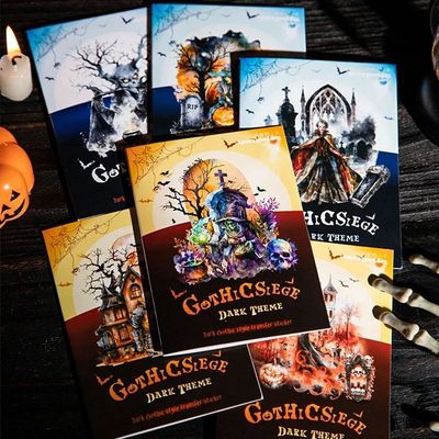 Mr. Paper, Magic Witch Skull Themed Stickers, Decorative Scr